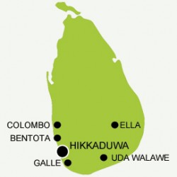 Map of Hikkaduwa trip