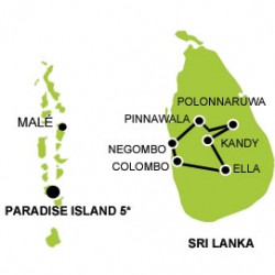 Sri Lanka - Maldives with your family tour map