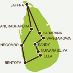 Map of Jaffna Trip